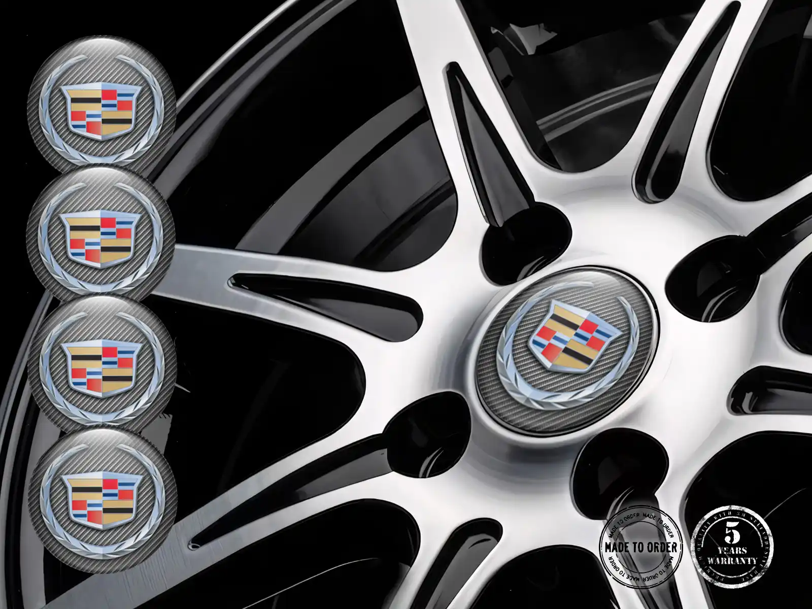 Cadillac Design Décalque Roue Couvre-Dôme Personnalisé